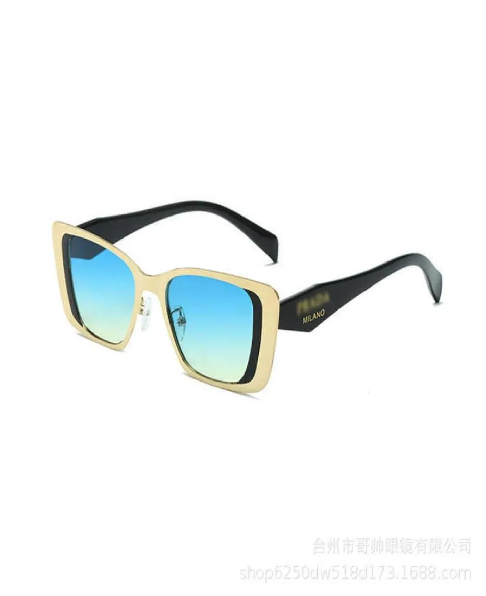 Óculos de sol Novo Pra Pra Home Metal Frame Ocean Piece Glassses para mulheres com Sense Avançado Insesso Moda Personalizada Óculos de Sol T22018476075