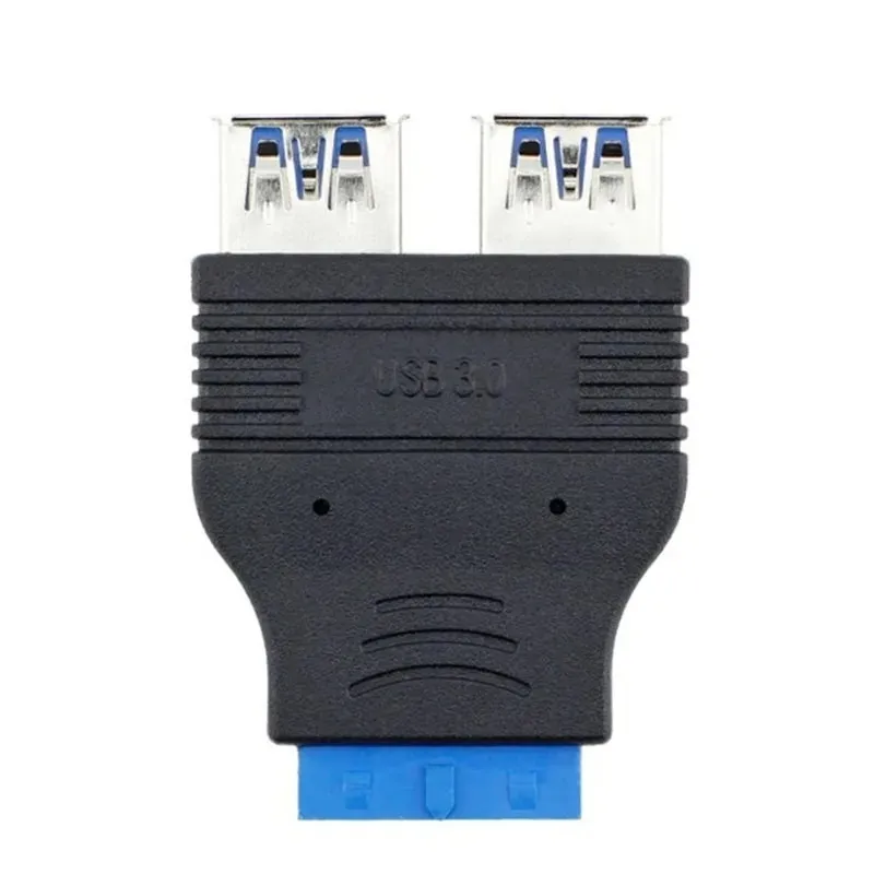 Placa -mãe 2 portas USB 3.0 Uma fêmea a 20 pinos Adaptador feminino Adaptador USB 3.0 Taxa de transferência de dados compatível de 4,8 Gbps