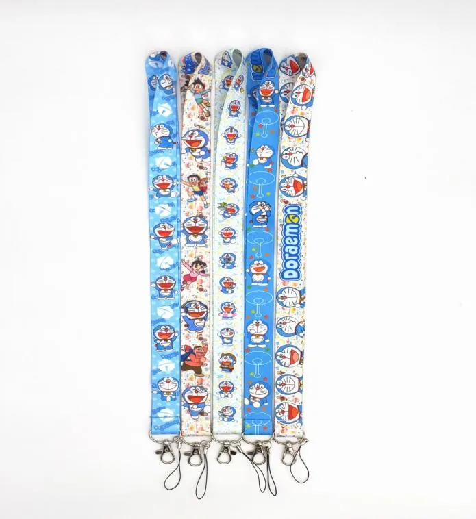 Factory 100 Piest Doraemon Anime Lanyard Keychain Neck Strap Key Camera ID Téléphone String Pendant Badge Party Gift Accessoires 9189558