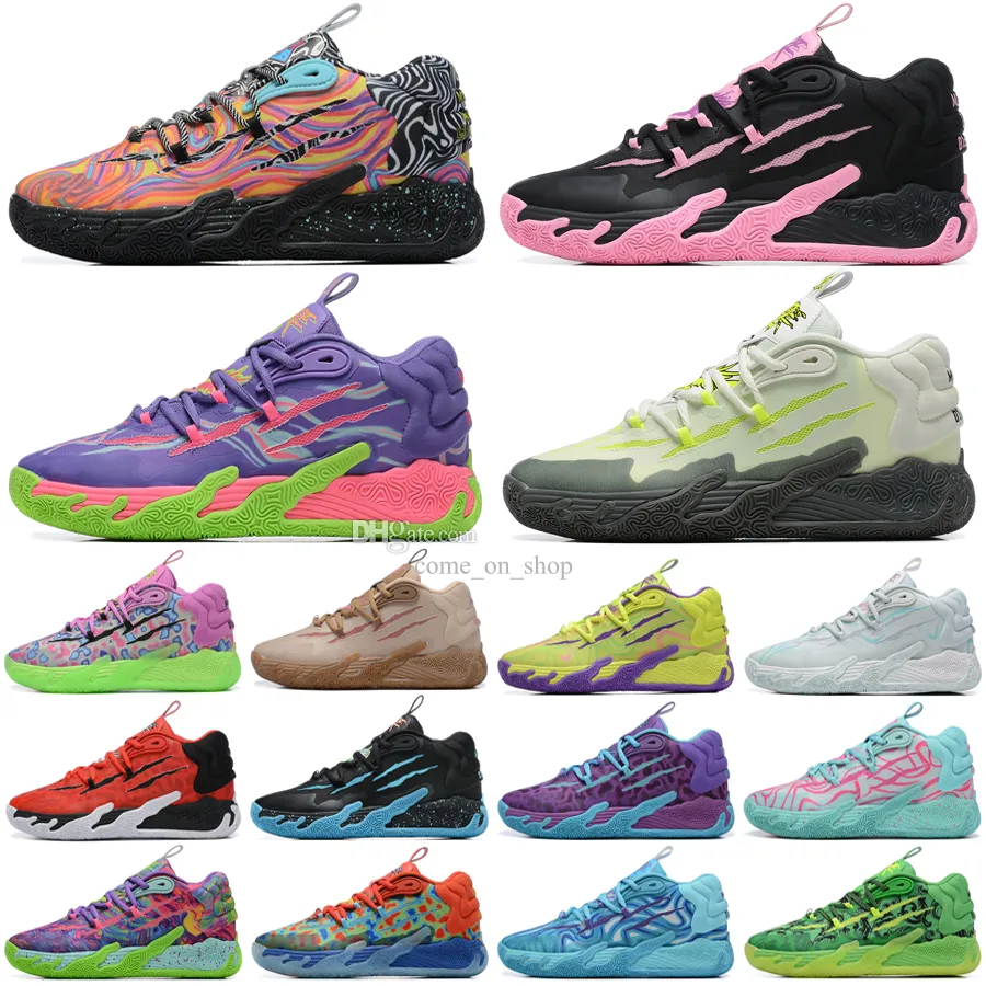 Top de qualité Queen City Lamelo Ball MB.01 02 03 Chaussures de basket-ball Rick Morty Blue Hive Chino Hills Guttermelo Toxic Pink Wings Trainers Lamelos Galaxy Sneakers