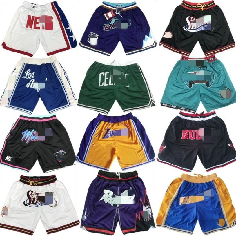 Summer Basketball Fan Club bordados pantalones cortos de entrenamiento de juegos de baloncesto retro para hombres y mujeres