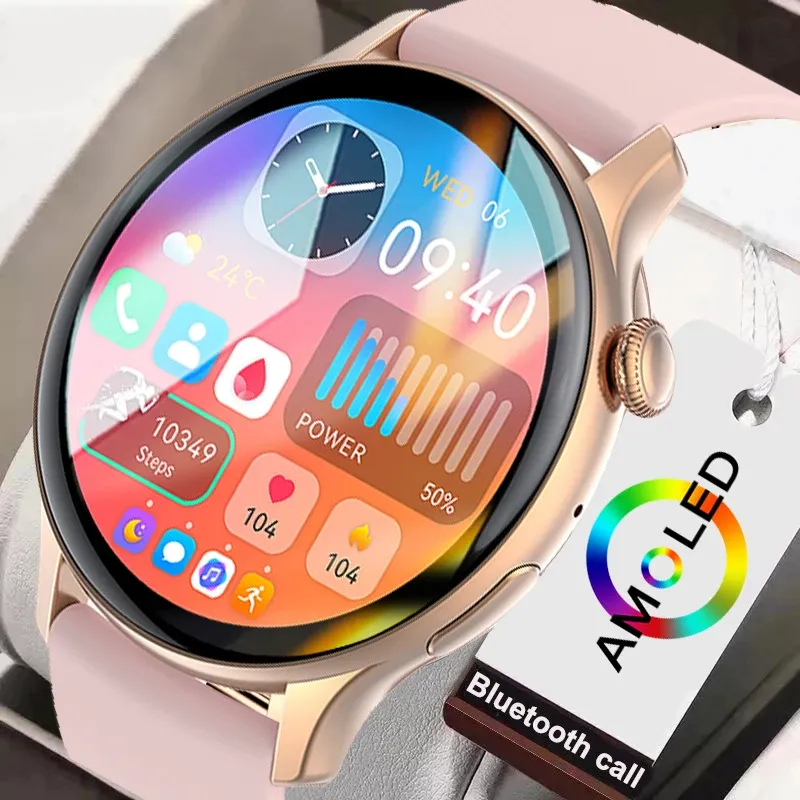 Orologi 2023 Smartwatch Women 466*466 AMOLED 1.43 "Schermo HD Visualizza sempre tempo Bluetooth Call IP68 Waterproof Sports Smart Watch Men