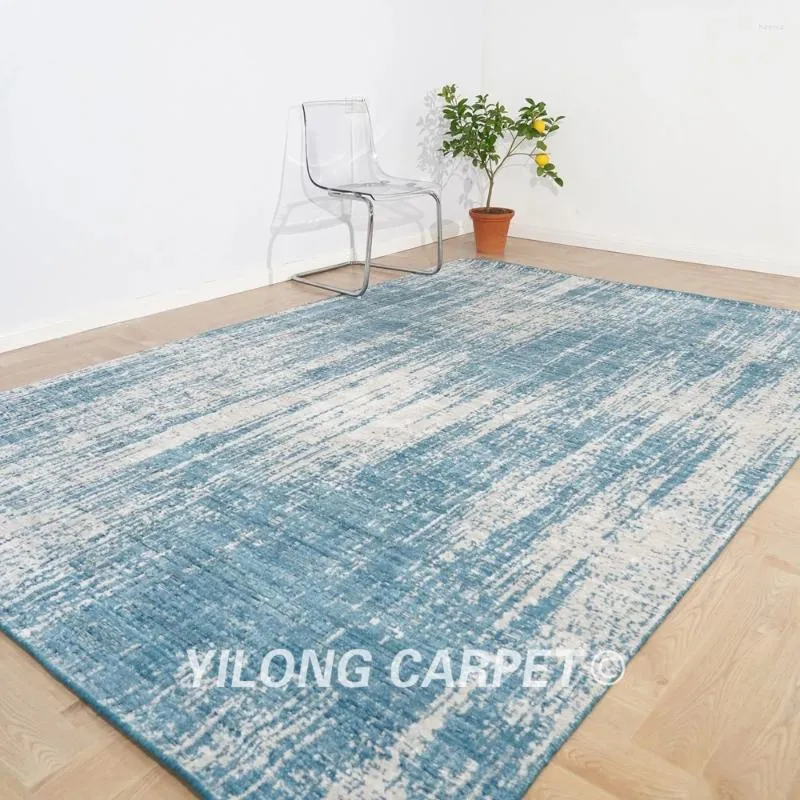 Carpets 200x300cm à laine à laine à laine à laine tapis en soie bleu tapis intérieur contemporain (HL05)