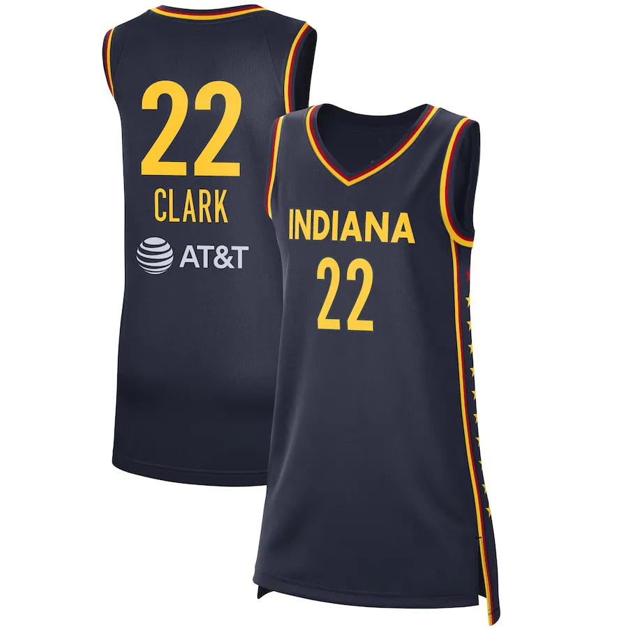 UNISEX INDIANA Fever Caitlin Clark Navy 2024 Draft Explorer Edition Victory Player Jersey