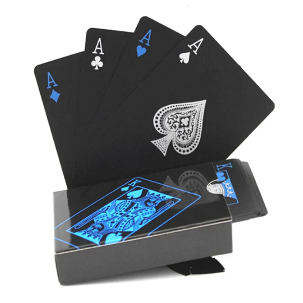 Дизайнерский покер черный пластиковый устойчивый