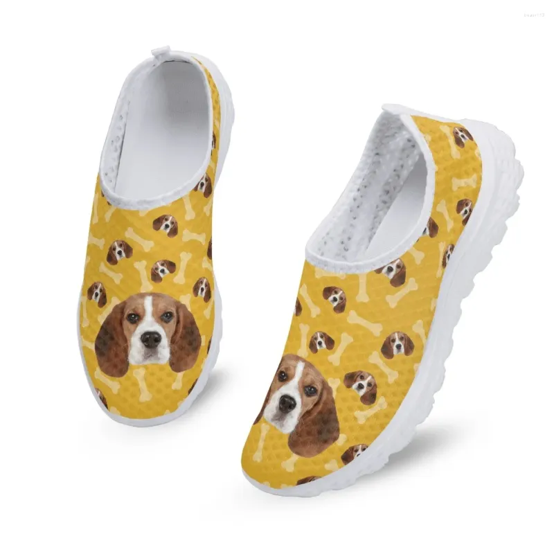 Casual schoenen Instantarts King Charles Spaniel met botpatroon Licht buiten ademend mesh comfortabel huis schattig wandel flat