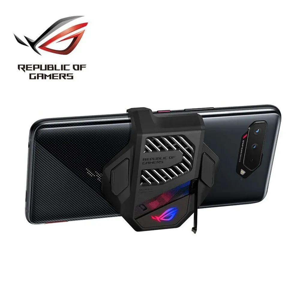 Giocatori ASUS ROG 5S Pro Aero Aero Active Cooler Telefono di raffreddamento per telefono per Rog 5 cellulare Rog5 Kunai 3 GamePad Game Controller Game Support 200 partite