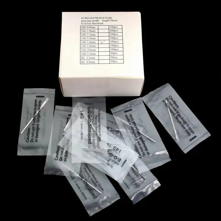 200pcs Tattoo Machine 14G Ponction de tatouage Dlissable Tattoo Needles Tattoo Needles Independent Packaging 240416