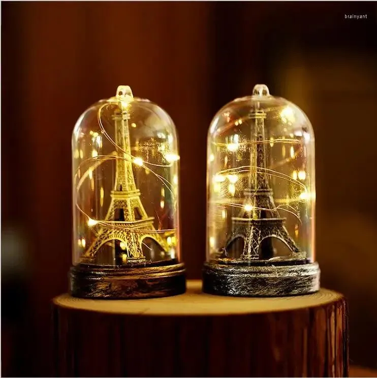 Bottles 1pcs Miniature Tower Paris Home Illuminate Decorative Gift Model Of Metal Ornaments Decoration Accessories