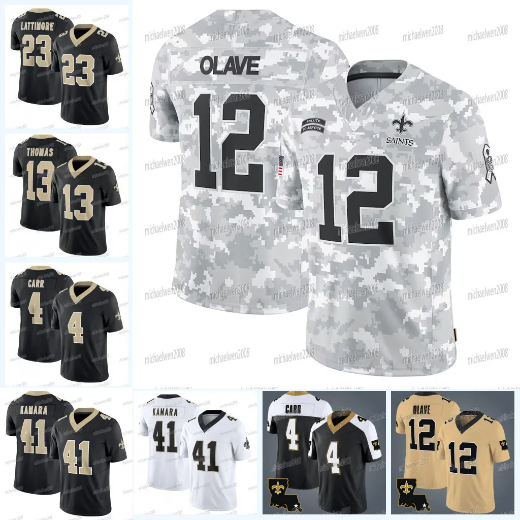 Save Big on Bulk Saints Jersey Alvin Kamara Saints Jerseys: Salute To  Service Football Jersey Olave, Kamara, Carr, Shaheed, Lattimore, Davis,  Mathieu,