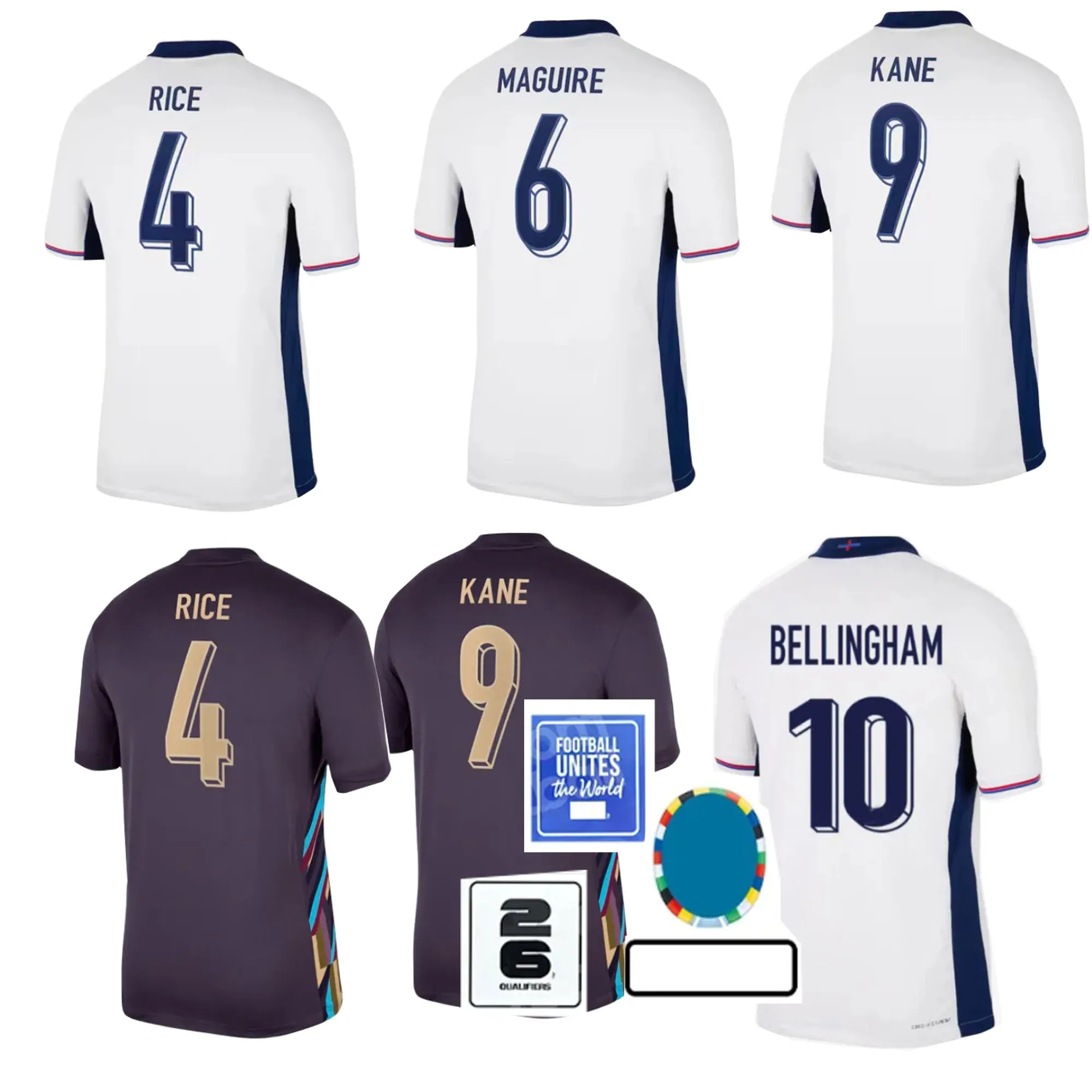 2024 Englands BELLINGHAM Soccer Jerseys 150 Years 23 24 25 National Team TOONE Football Shirt WHITE BRIGHT KANE STERLING RASHFORD SANCHO GREALISH Men Kids Kit11