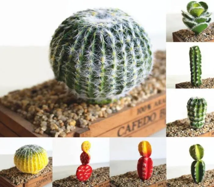 1 st simuleringsplantor Creative DIY Landscape Fake Cactus Garden Vivid Succulents Wedding Home Office Decors Artificial Plants18121956