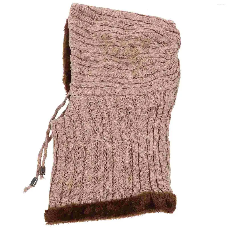 ベレー帽ユニセックスアウトドアプラクティススキースカーフスカーフポータブル編み厚い女性の男性（カーキ）