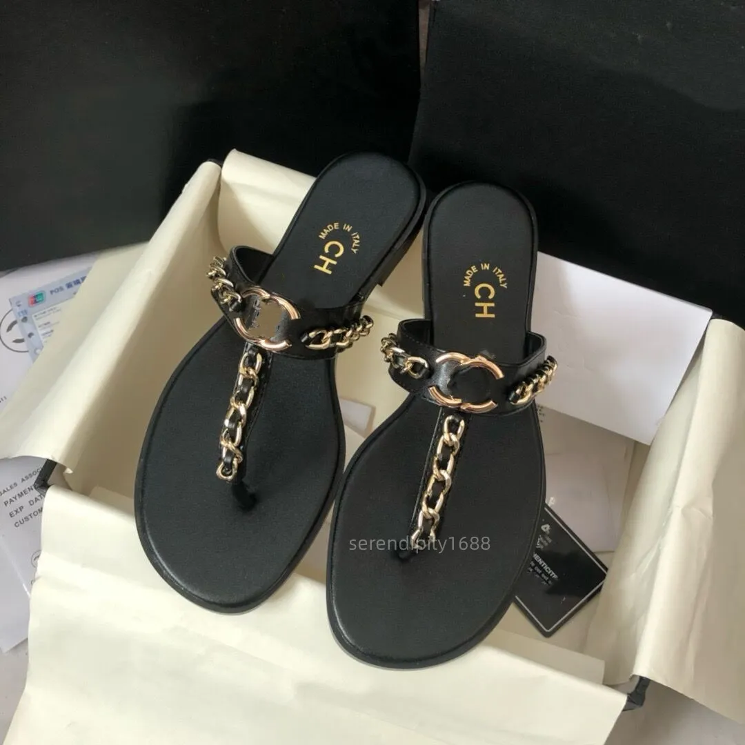 2024 Summer Flat Sandals Luxury brand Women Shoes Miller Cut Out Slippers Woman Casual Shoes Chan Double Flip Flops Louiss Thong Beach Slides c Slide