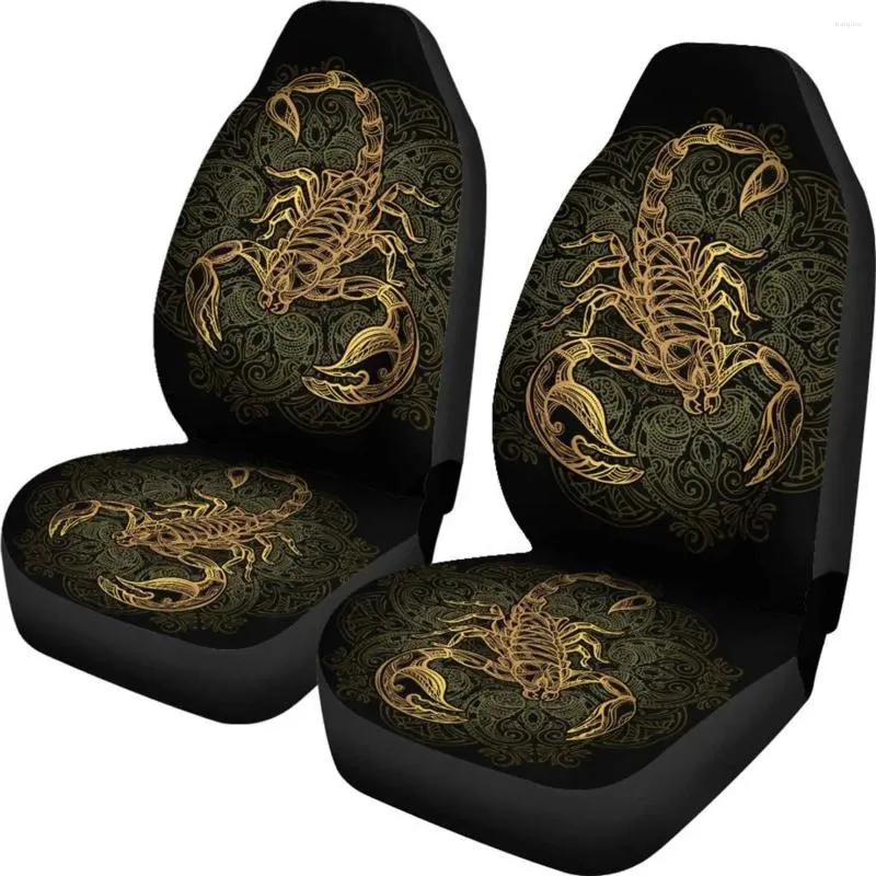 Capas de assento de carro Scorpion Front Set of 2 Protector Lover Cover Gift