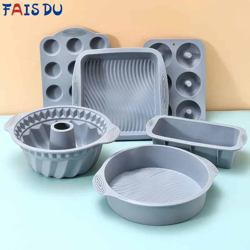 Moules Fais du gris Moule de silicone ensemble pour pâtisse