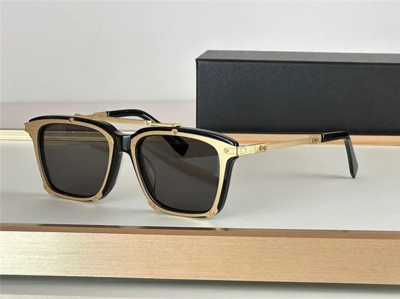 نظارة شمسية مربعة جديدة تصميم الأزياء H091 أسيتات وإطار معدني بسيط وسخي طرف متطور في الهواء الطلق UV400 الحماية