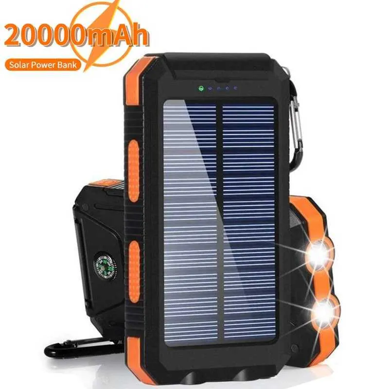 Portable Solar Power Bank With Dual USB Charging 20000mAh Capacity LED Lights Ideal For Outdoor Explorer From Ark royal 8.16 DHgate.Com