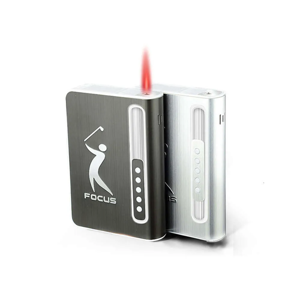Wiederaufladbar USB -leichter mit Zigarettenkoffer 10pcs Designer -Zigarettenschachtel