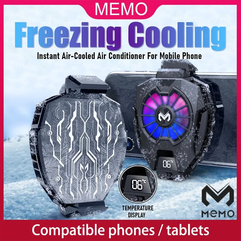 Coolers Memo Dl05 Dl06 Fl05 Mobile Phone Cooler Cooling Fan Radiator for Pubg Phone Cooler System Cool Heat Sink for Cellphones Tablets