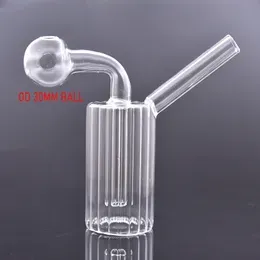 4Inch Mini Glass Oil Burner Bong Water Pipes Thick Hookah Pyrex Recycler Hand Dab Bongs for Smoking Small Rig Pipe Bubble Smoking Water Pipe with 30mm Oil Burner Pipes