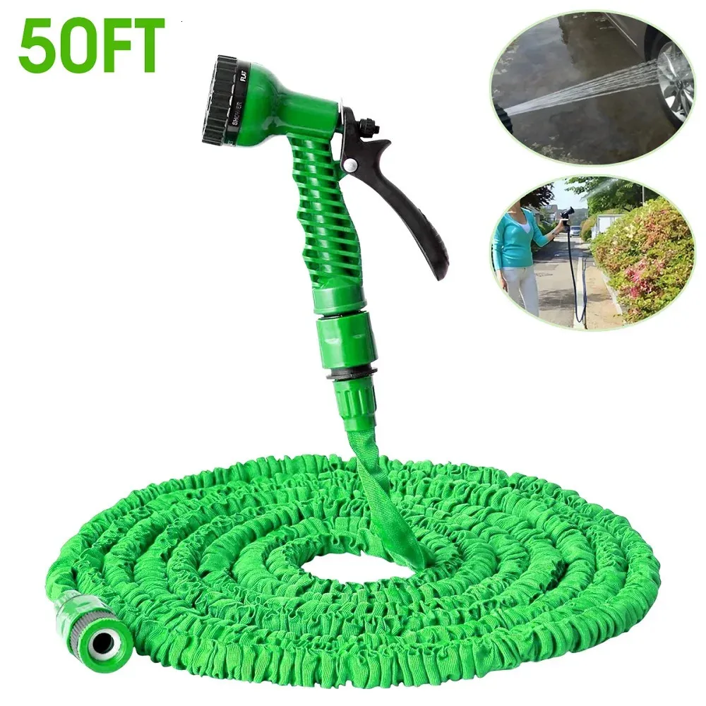 Magic Garden Hose Bulle per annaffiatura Tubo flessibile per tubo d'acqua espandibile flessibile Connettore di lavaggio in auto 50ft 240423