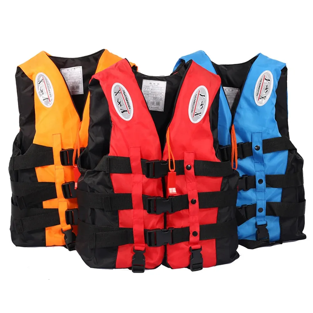 Giubbotto di salvataggio per bambini giacca leggera per bambini che indossano un salvataggio resistente con patch riflettenti Sicurezza dell'acqua 240425