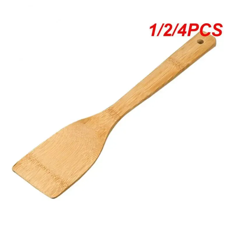 Uitrusting 1/2/4PCS HUISHUID HOUTEN NUTSTIK PAN SPATULE SCHOPEL HOUTEN SHOVEL LACQUERLOSE BAMBOE THOVEL Keukengereedschap Keuken Koken