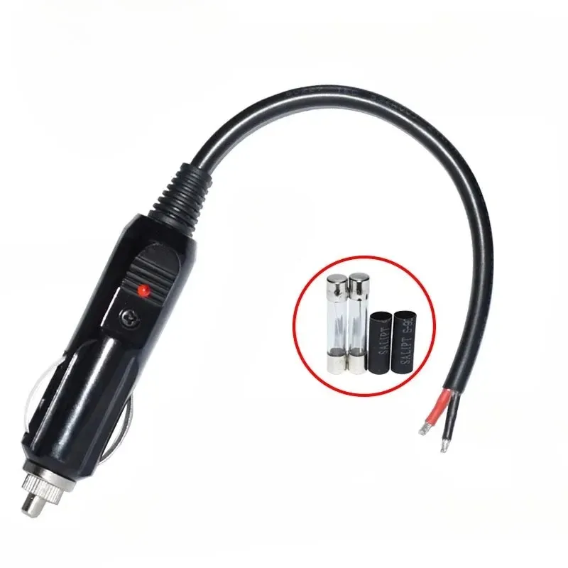 High Quality 12V24V Auto 20A Male Car Cigarette Lighter LED Socket Plug Connector Adapter Interior Replacement Cigarette Lighter