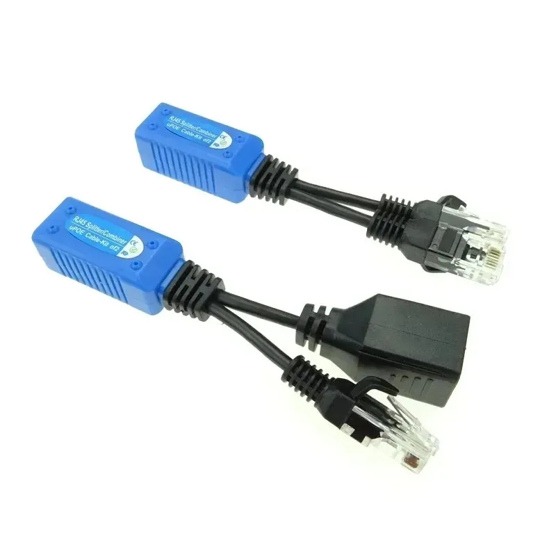 new RJ45 splitter combiner uPOE cable, two POE camera use one net cable POE Adapter Cable Connectors Passive Power Cablefor uPOE camera connector