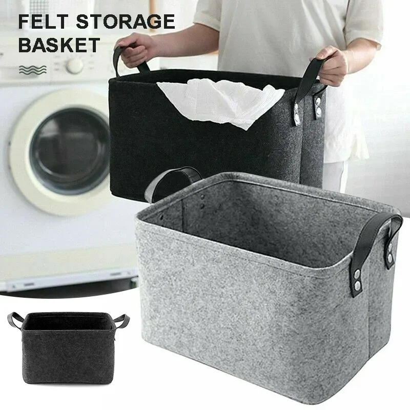 Kosze składane torba do prania do domu organizację do przechowywania ubrania domowego. Felt Storage Kosz szafy