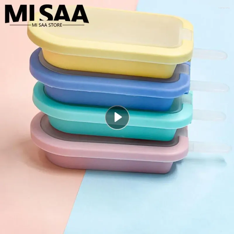 Backformen Ice Cream Box Maker Food Grade Silikon Einfach zu demolden Sommer kreative Küchenzubehör Maschine sauber