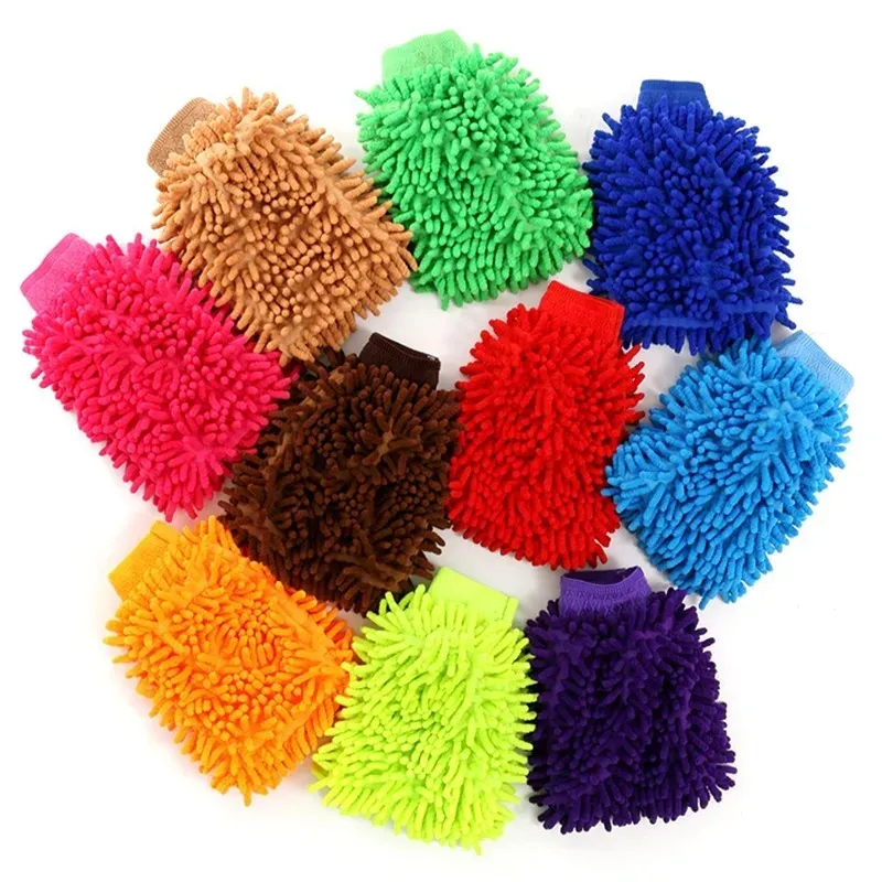 Chenille Wash Car Cleaning Gloves Vehicle Auto Clean Glove Home Duster Färgglada tvättbilar T9i002629