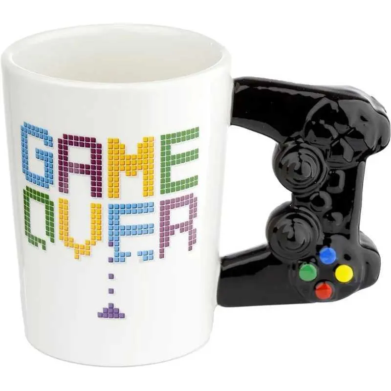 Mugs Game controller ceramic shaped handle cup tea and coffee hot drinks decorative gift box home kitchen and office J240428