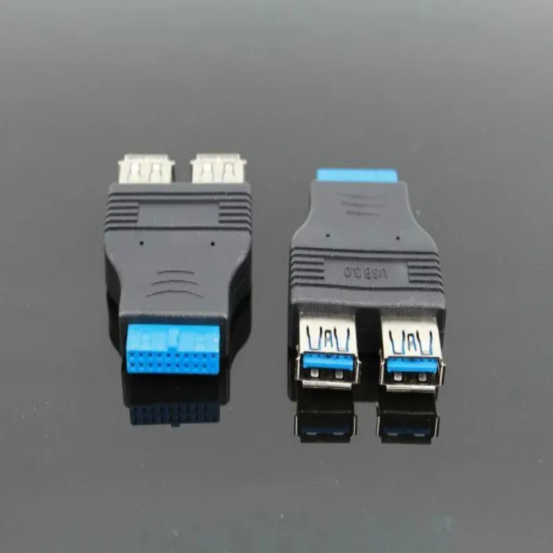 Motherboard 2 Ports USB 3.0 A FEMPY bis 20 PIN -Headerin weiblicher Stecker Adapter USB 3.0 Kompatible Datenübertragungsrate von 4,8 Gbit / s