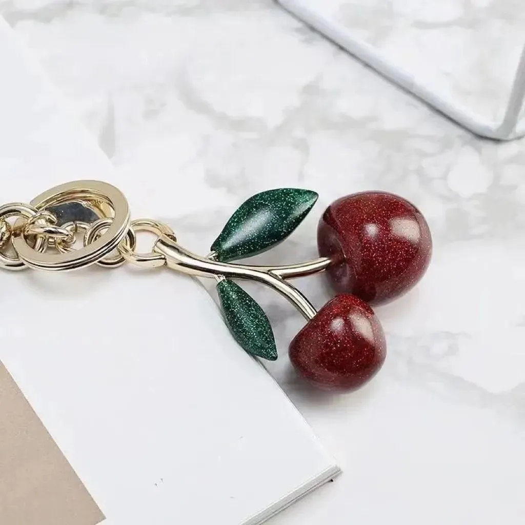 2024 Key Rings bag accessories bag charm Handbag pendant coach handbags keychain women's exquisite Internet-famous crystal Cherry car accessories high-grade q6