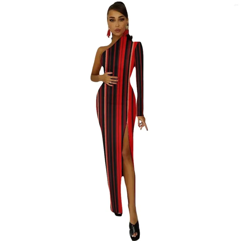vertical striped bodycon dress Pink Striped Bodycon Dress main image 1