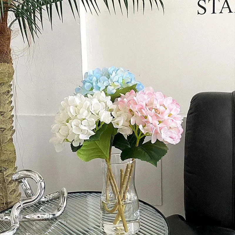 Decoratieve bloemen Multicolor gesimuleerde Hydrangea -planten Artificial Wedding Party Bouquets Home Table Decorations