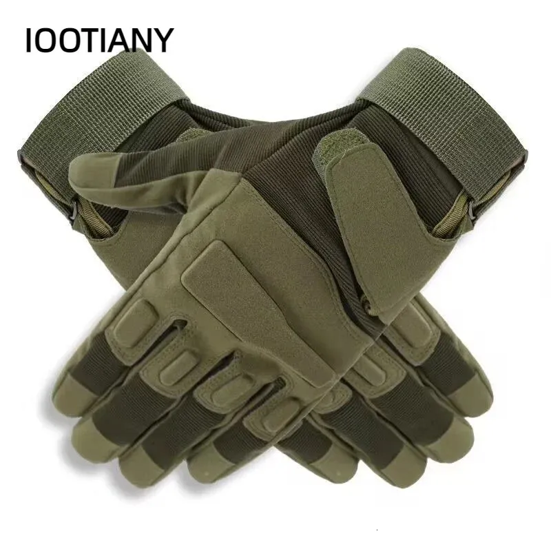 Gants tactiques militaires en plein air armée complète du doigt complet de doigts de slip en fibre de carbone résistants aux gants de coquille de tortue 240424