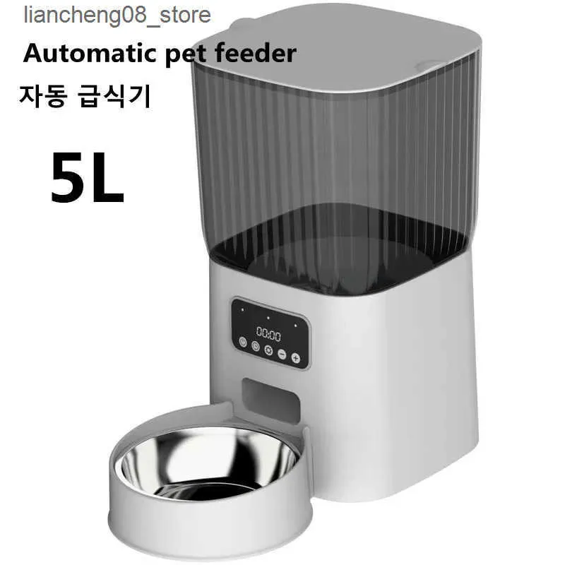 Photo inspiration: Large Dog Feeders With Portion Control Feature Reference: 5L Automatic Pet Feeder Timed Food Dispenser For Cats Dogs