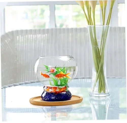 Supvox Mini-Aquarium Aus Kunststoff – Transparentes Tischfischglas Als Sukkulenten-Übertopf Oder Büro-Deko (12x12x10,5 Cm)
