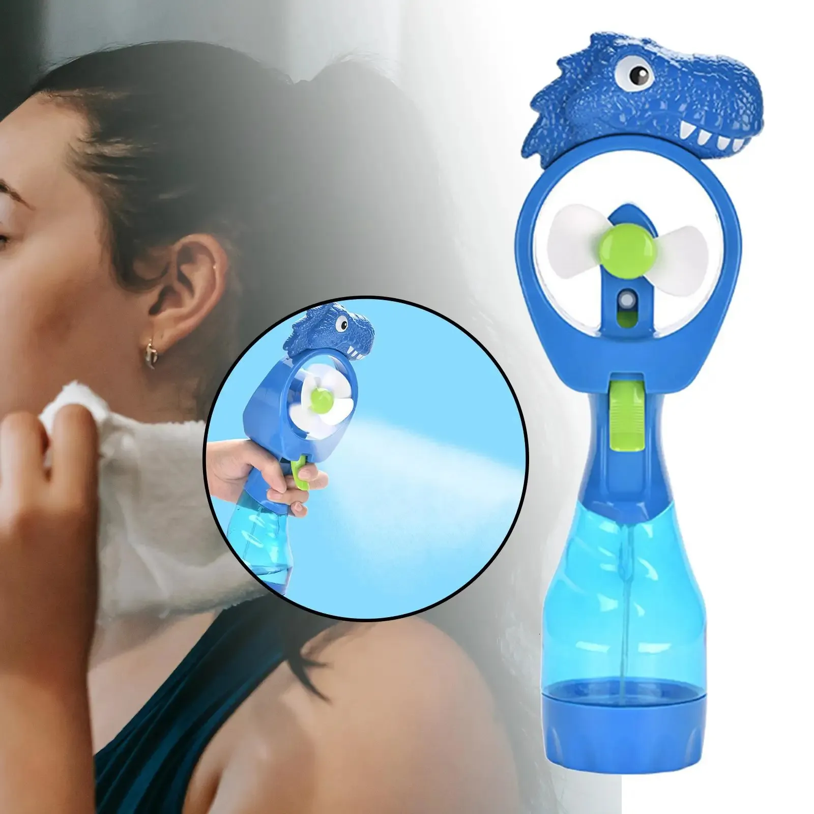 Spray Fan Battery Operated Mini Electric Water Bottle Air Conditioner Spray Humidifier for Park Kids Holiday Camping Sports