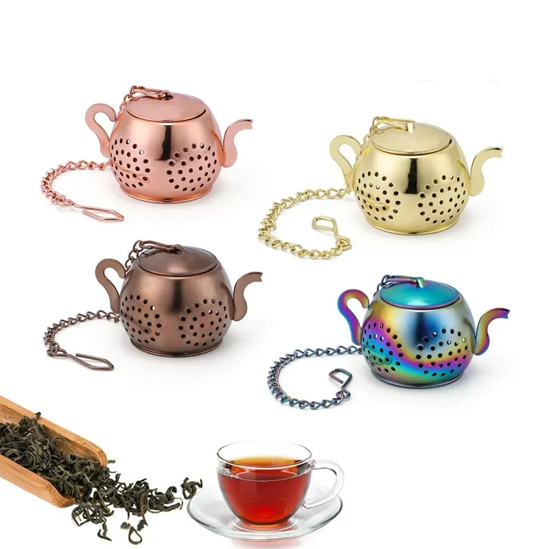 Goud 304 roestvrijstalen thee -thee gereedschap infuser theepot lade kruid thee -zeefje kruidenfilter theeware accessoires keuken gereedschap thee infuser