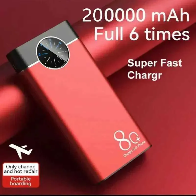 Banki zasilania telefonu komórkowego 50000MAH Power Bank Super Fast Chargr PowerBank Portable ładowarka cyfrowa wyświetlacz zewnętrzny pakiet baterii J240428