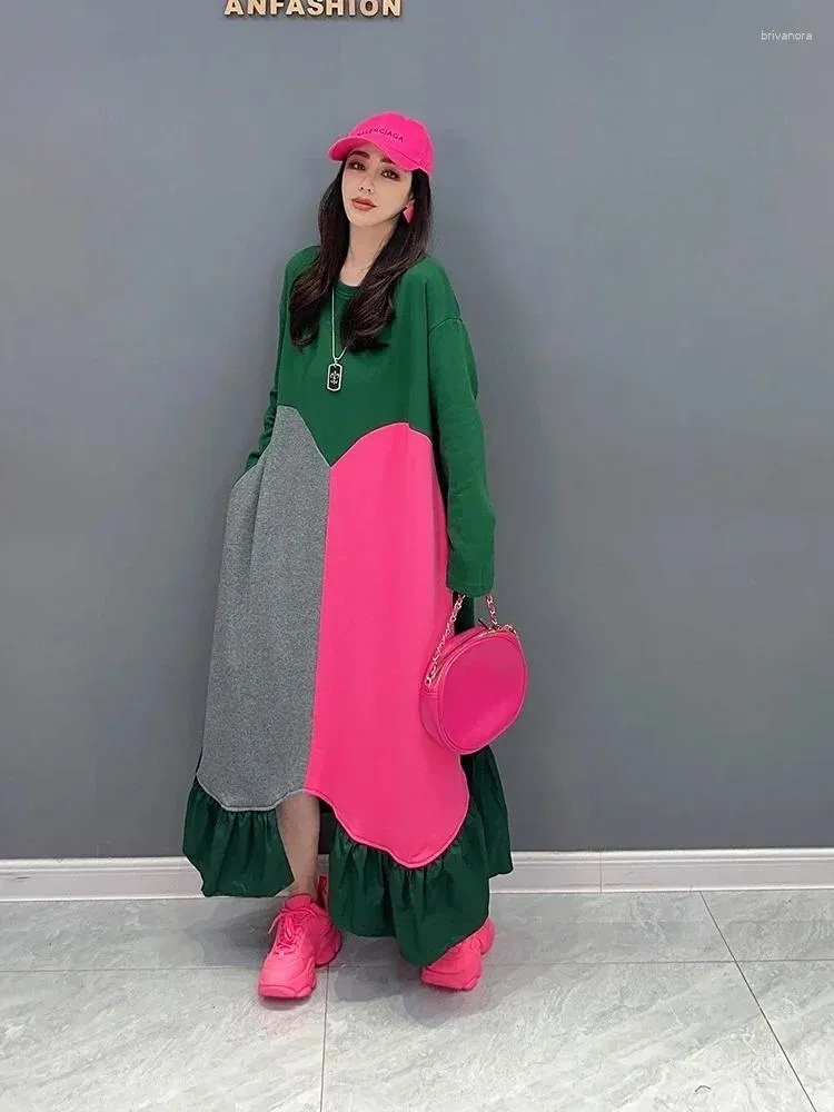 loose fitting winter dresses Baby Blue Pleated A-Line Dress Wedding Guest Dresses Women Maxi Summer Party Formal Gowns With Belt Loose Fit Lapel Collar Long Sleeve High,S
