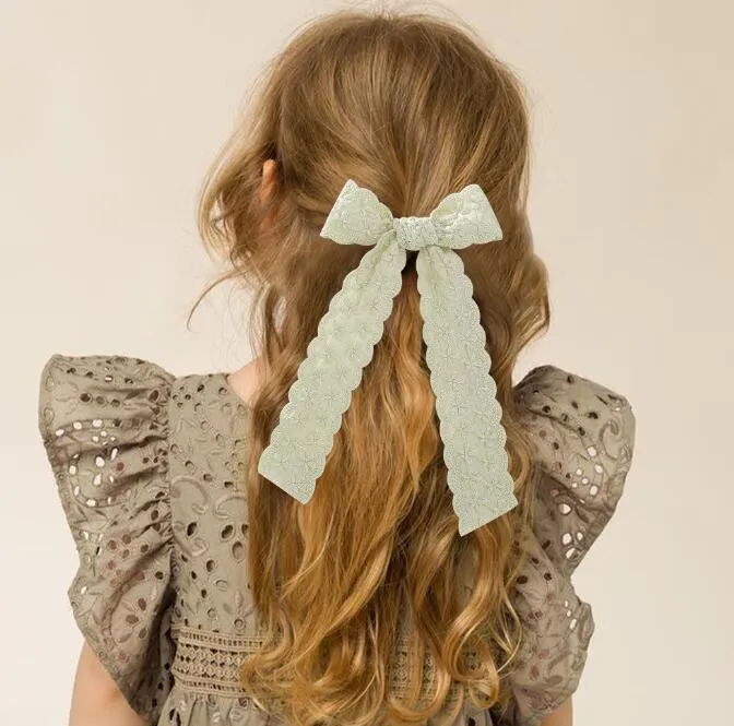 Vintage Ribbon Bow Cute Hairpin Hair Claw Side Clips for Women Girls Gift Wedding Party Hair Accessories Headwear