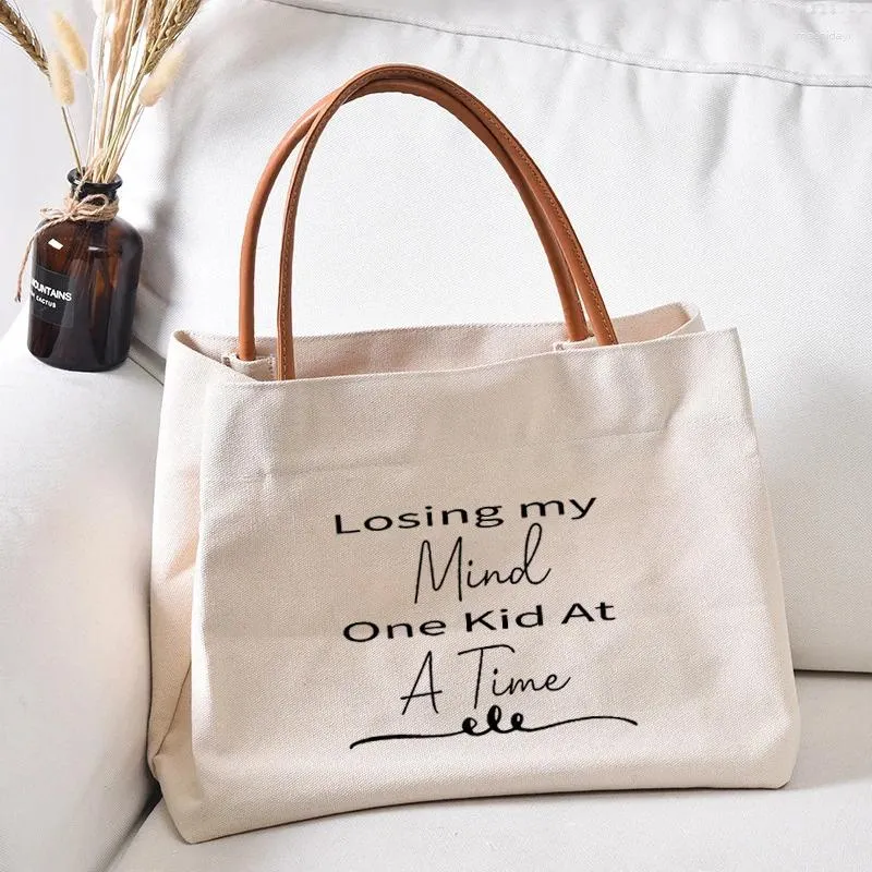 Shopping Bags Mother Bag Women Lady Funny Printed Canvas Tote Camping Handbag Beach Travel Mom Mama Gift