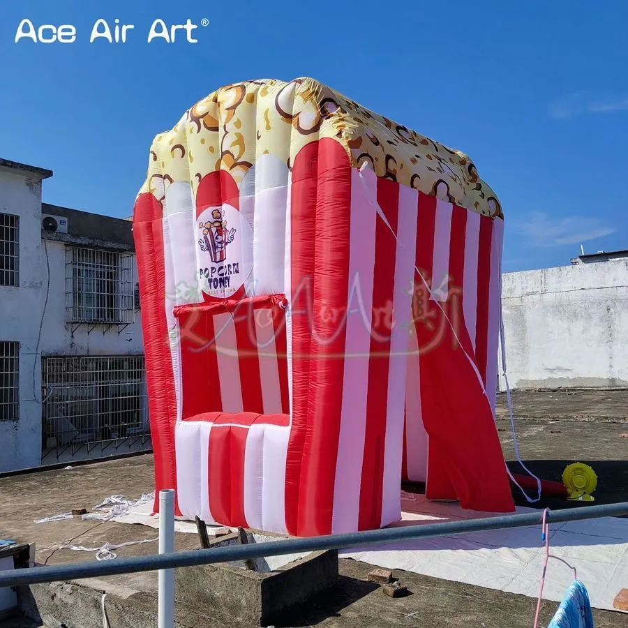 Tienda de carnaval de stand inflable gigante Blow Up Concession Cuchares para promoción Publicidad