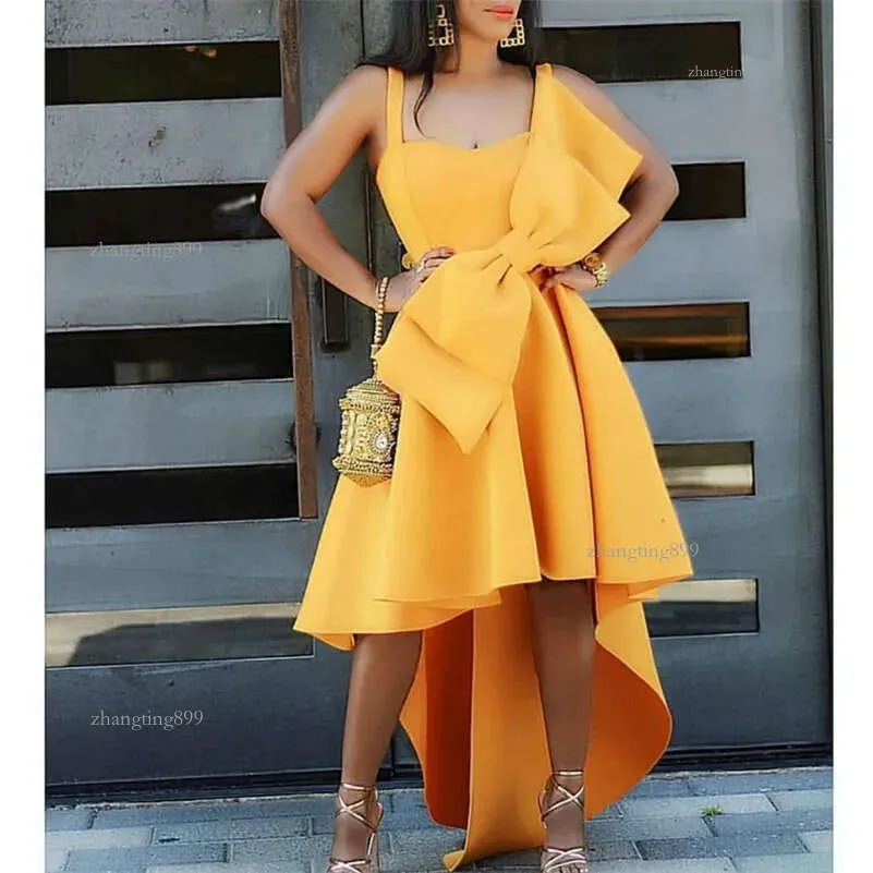 Womens Irregular Yellow Occassion Dresses Flare... From Zhangting899,  $24.89 | DHgate.Com