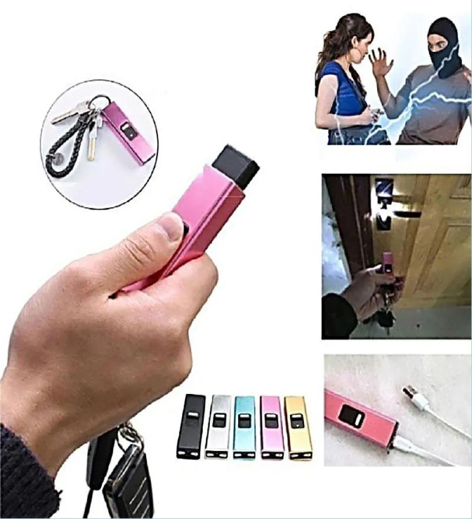 Other Home Garden Flashlights Mini Portable Electric Shocks Key Light Self Defense High Concealment Shocker Protect Yourself Brhom8446494